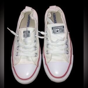 Converse Slip On White and Red Sneakers